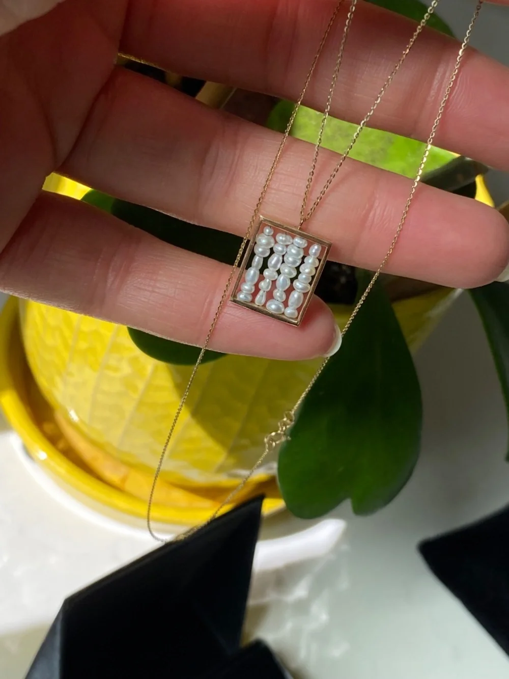 WWAKE 14k Pearl Small Weaving Pendant Necklace - Picture 8 of 8